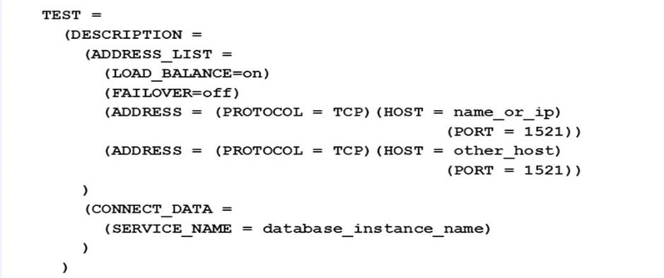 Ejemplo de configuración de tnsnames.ora