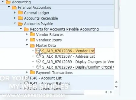 Lista de proveedores / acreedores (directorio de acreedores) en sap - introduccion sap