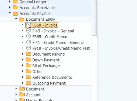 Creando una factura de un proveedor / acreedor [fb60] en sap - introduccion sap