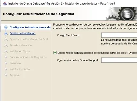 Instalación de oracle 11g en sql - oracle dba