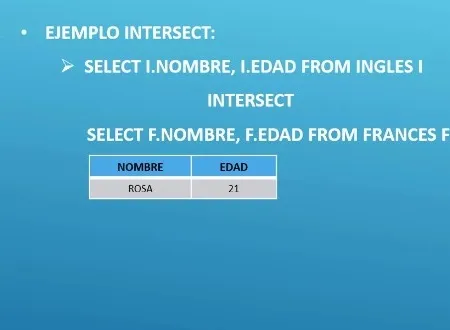 Intersec en sql: cómo usarlo para consultas eficientes - oracle sql