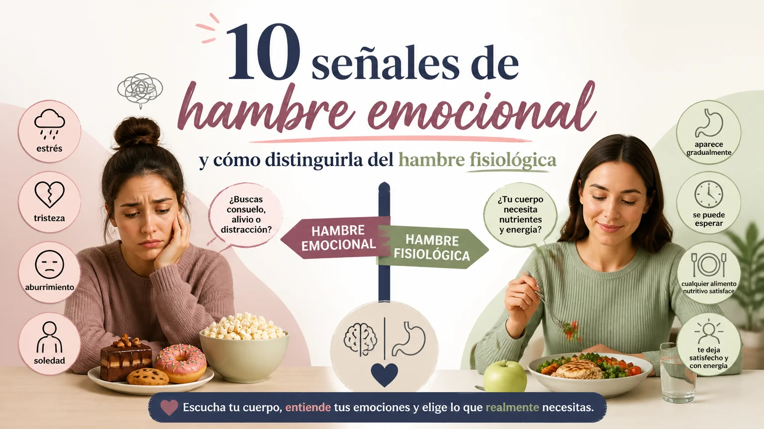 10 señales de hambre emocional y cómo distinguirla del hambre fisiológica - nutricion emocional
