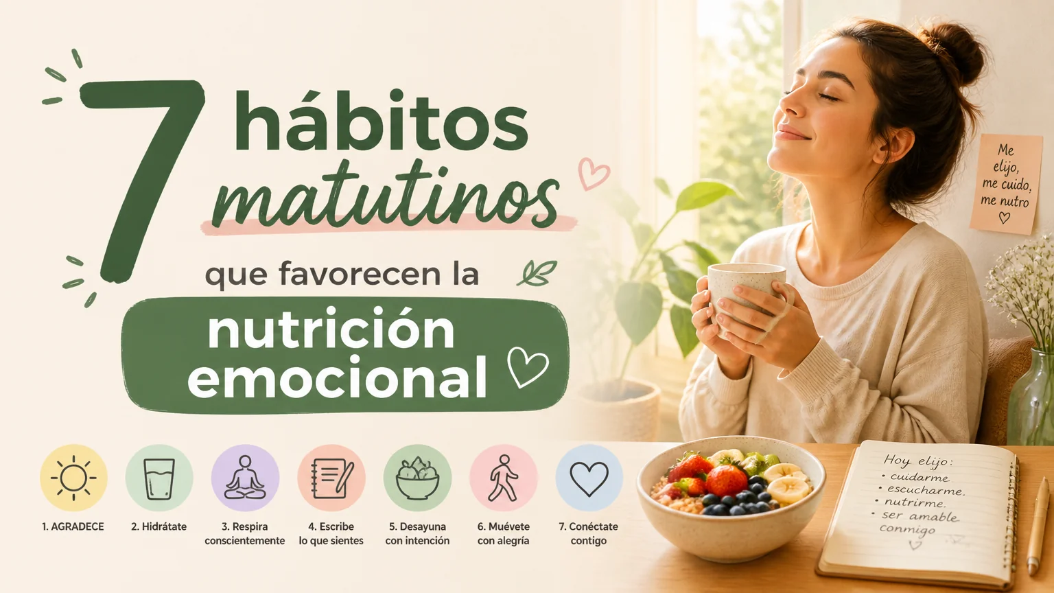 7 hábitos matutinos que favorecen la nutrición emocional