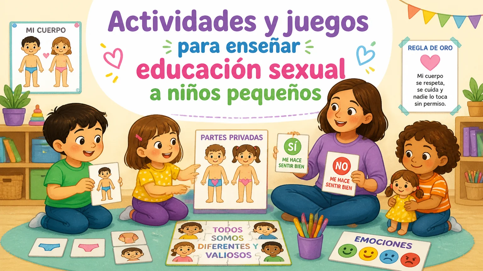 Actividades y juegos para enseñar educación sexual a niños pequeños