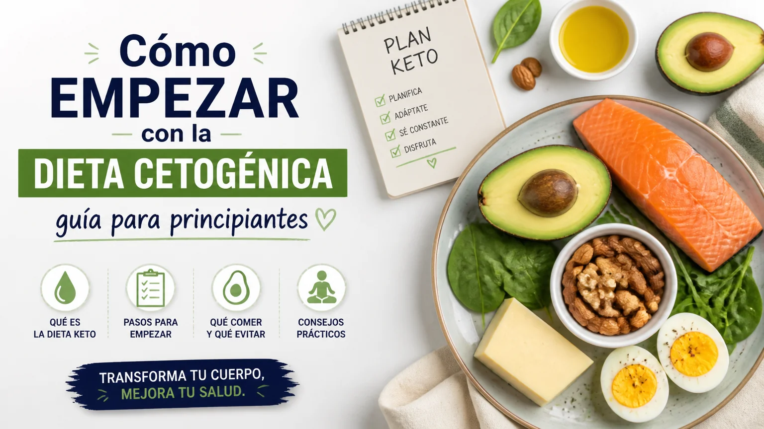 Cómo empezar con la dieta cetogénica. guía para principiantes - coaching vida