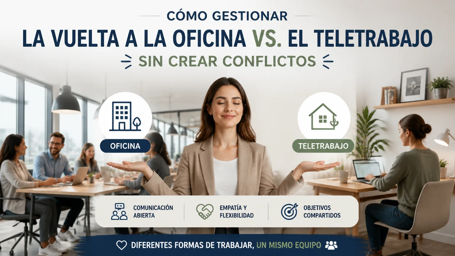 Cómo gestionar la vuelta a la oficina vs. el teletrabajo sin crear conflictos - psicologia organizacional Cómo gestionar la vuelta a la oficina vs. el teletrabajo sin crear conflictos - psicologia organizacional