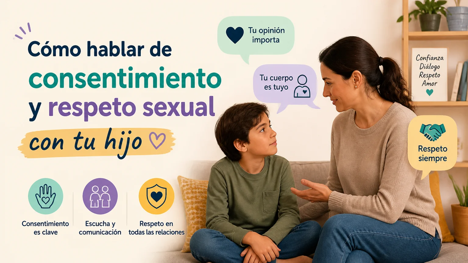 Cómo hablar de consentimiento y respeto sexual con tu hijo - hablar sexo hijo