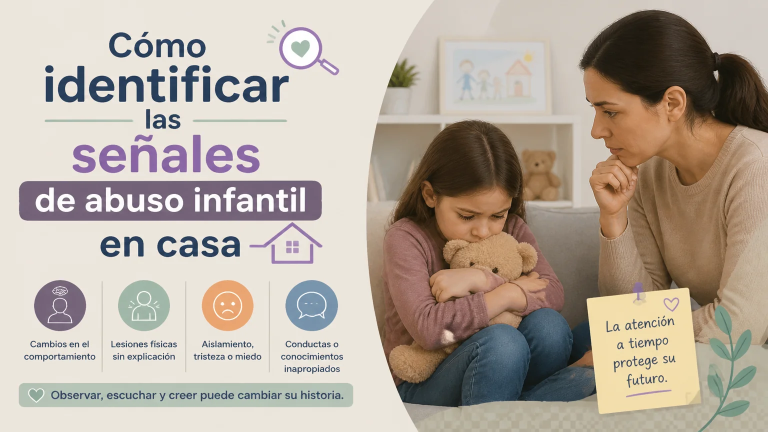 Cómo identificar las señales de abuso infantil en casa