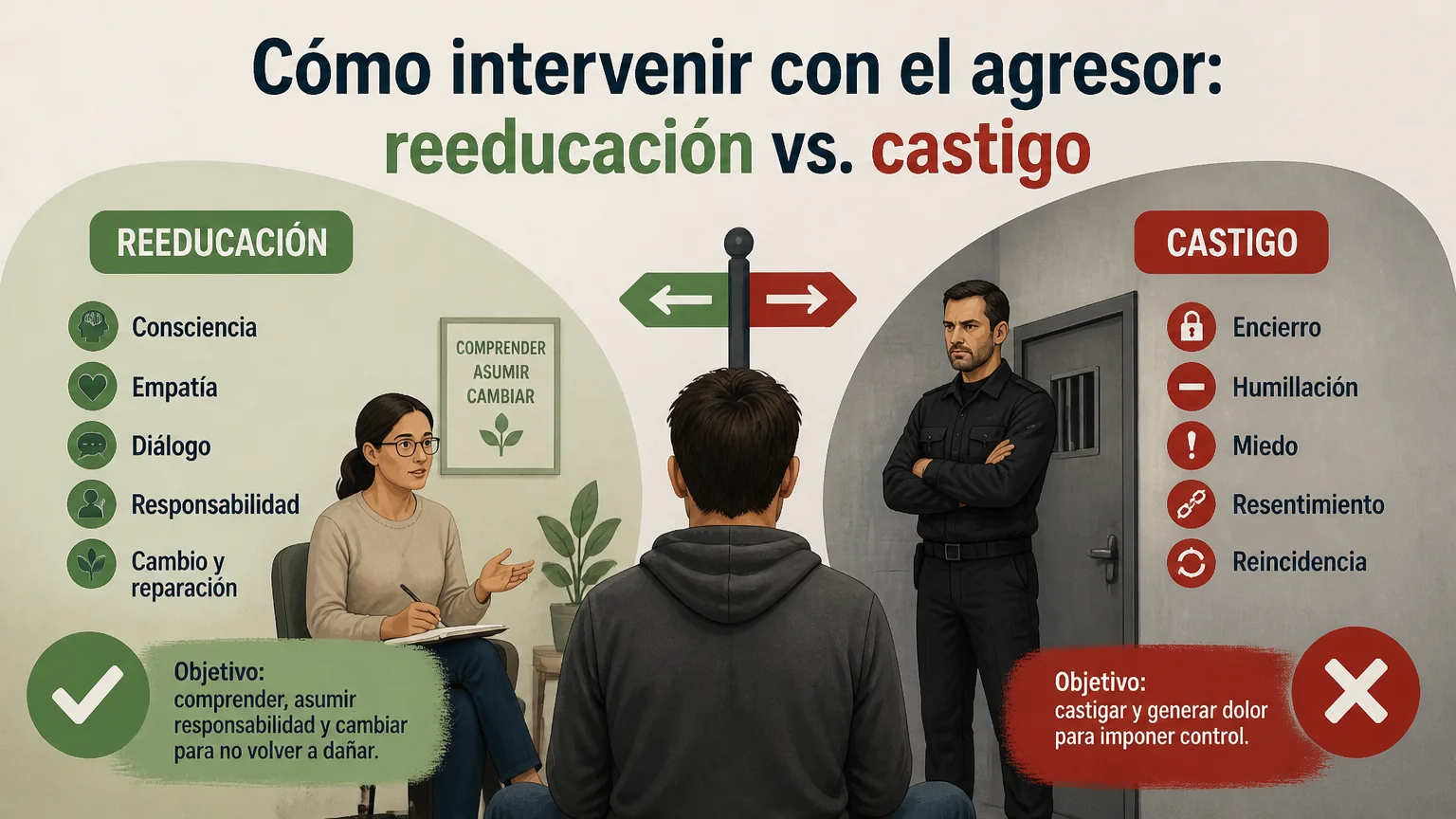 Cómo intervenir con el agresor: reeducación vs. castigo - acoso escolar