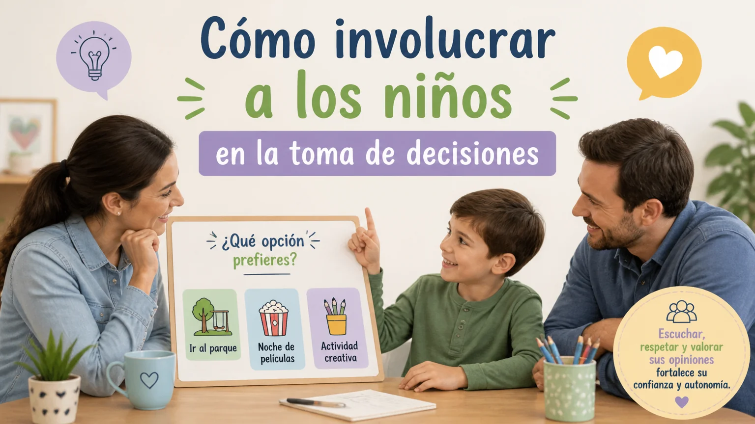 Cómo involucrar a los niños en la toma de decisiones