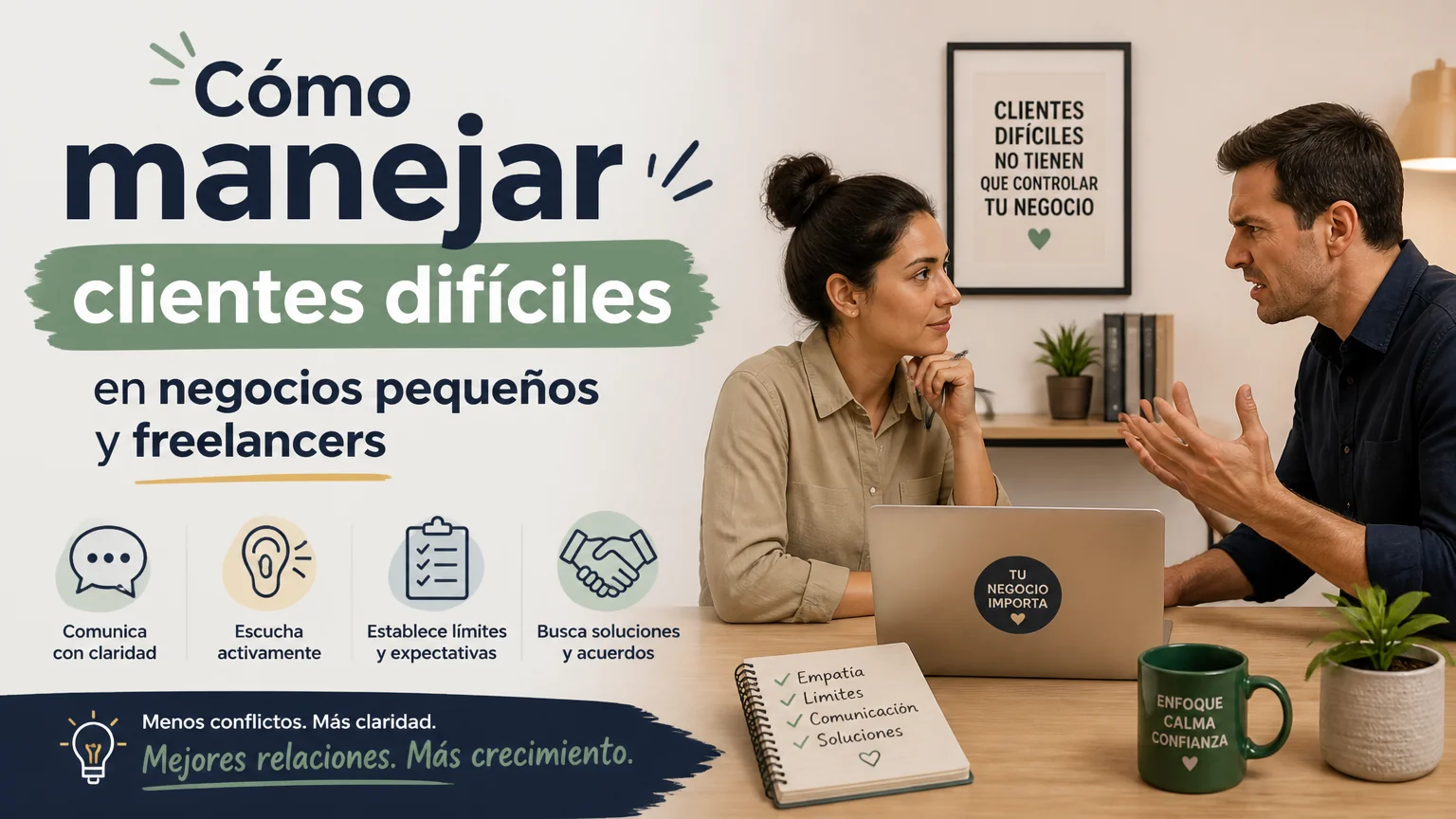 Cómo manejar clientes difíciles en negocios pequeños y freelancers