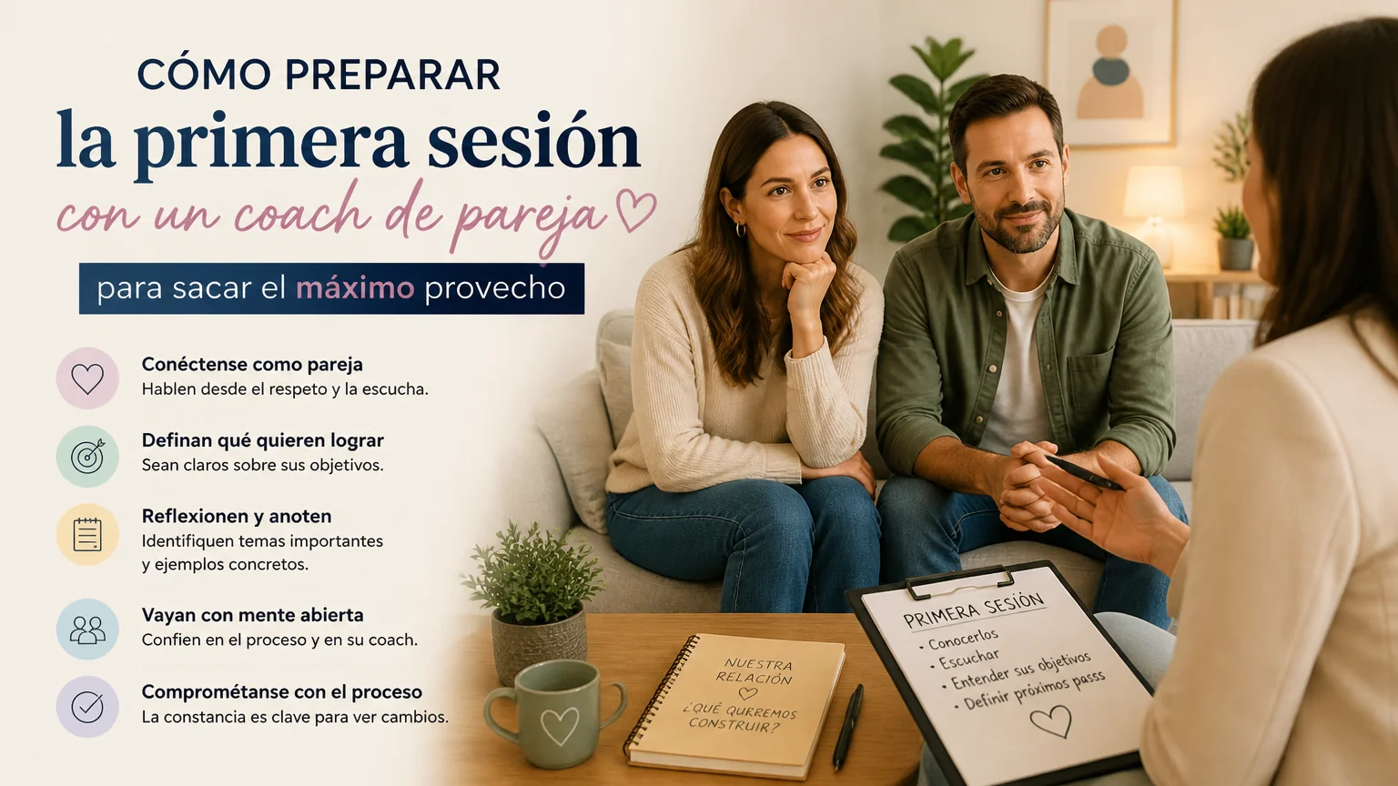 Cómo preparar la primera sesión con un coach de pareja para sacar el máximo provecho - coach pareja