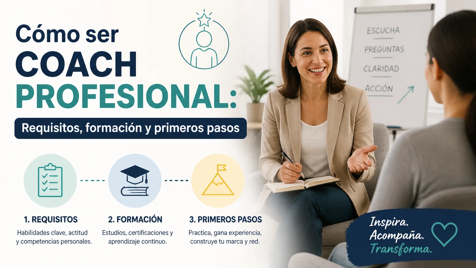 Cómo ser coach profesional: requisitos, formación y primeros pasos