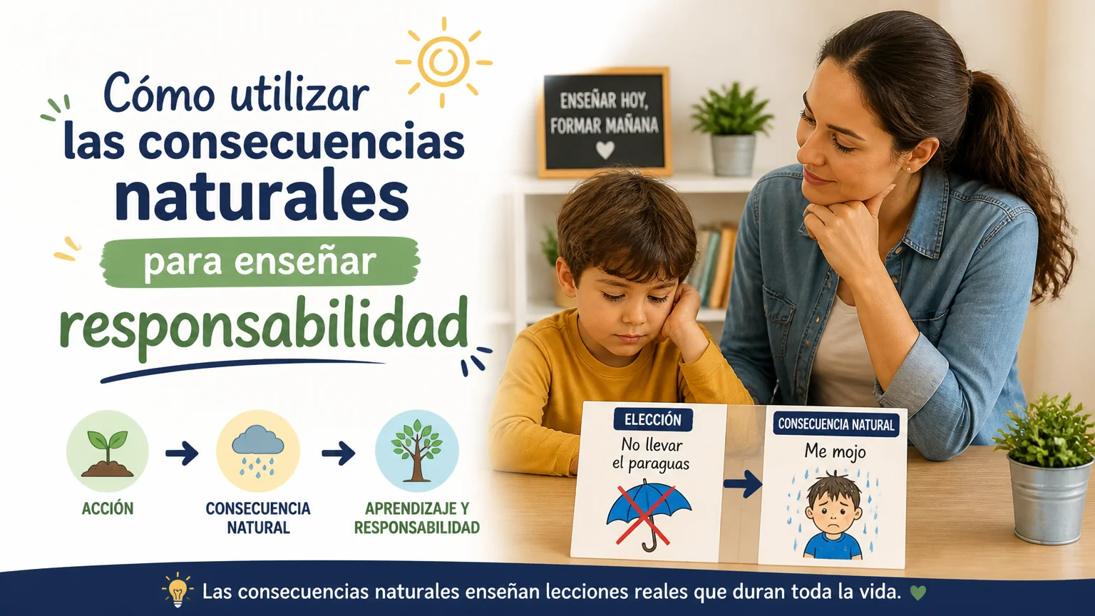 Cómo utilizar las consecuencias naturales para enseñar responsabilidad