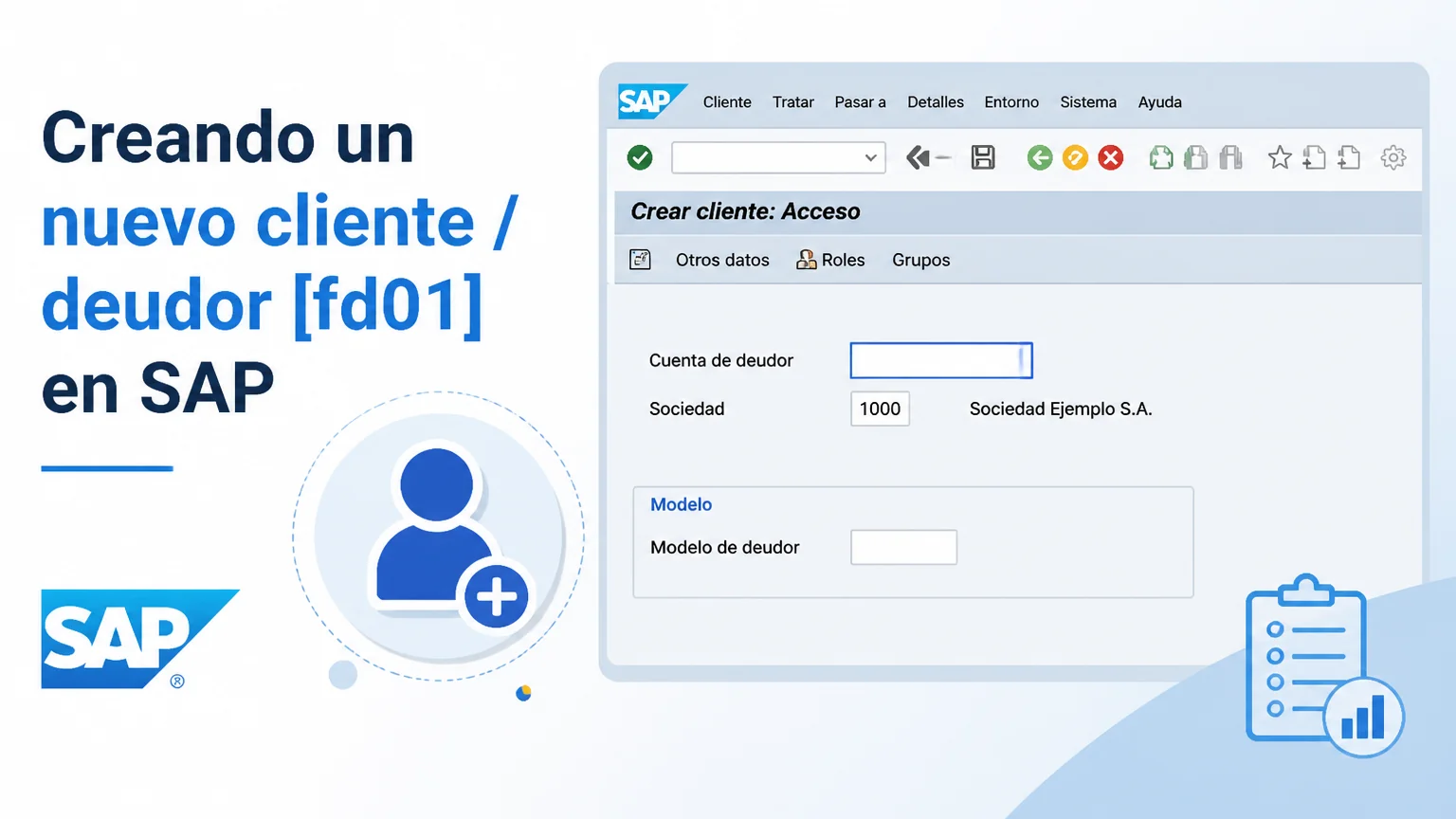 Creando un nuevo cliente / deudor [fd01] en sap - introduccion sap