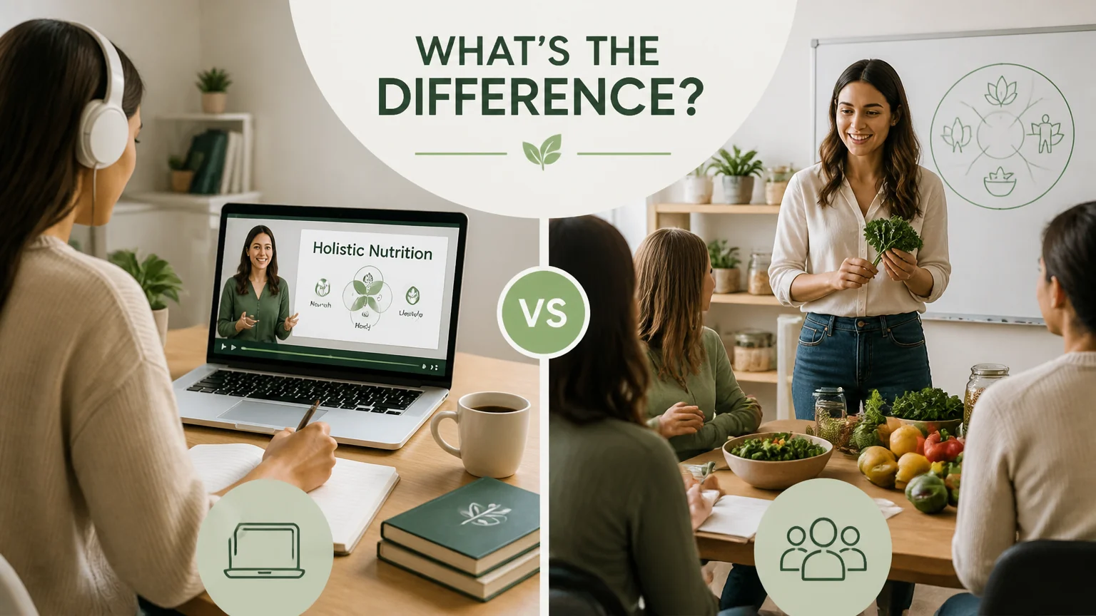 ¿cuál es la diferencia entre un curso de nutrición holística online y presencial? - nutricion holistica