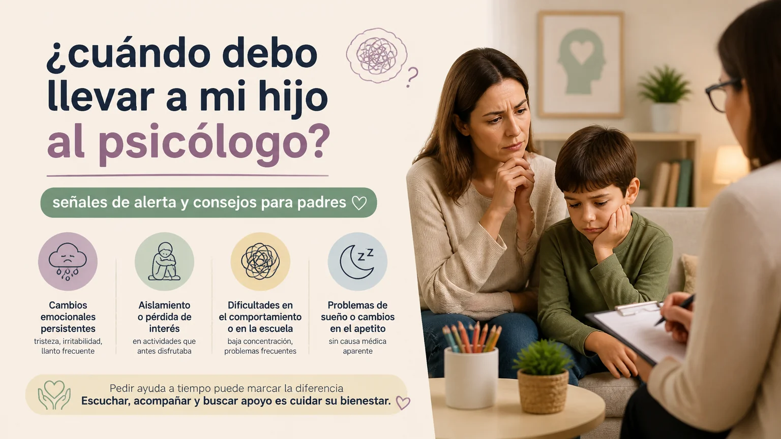 ¿cuándo debo llevar a mi hijo al psicólogo? señales de alerta y consejos para padres