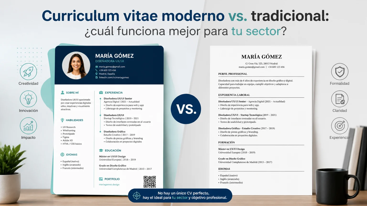 Curriculum vitae moderno vs. tradicional: ¿cuál funciona mejor para tu sector? - creacion curriculum