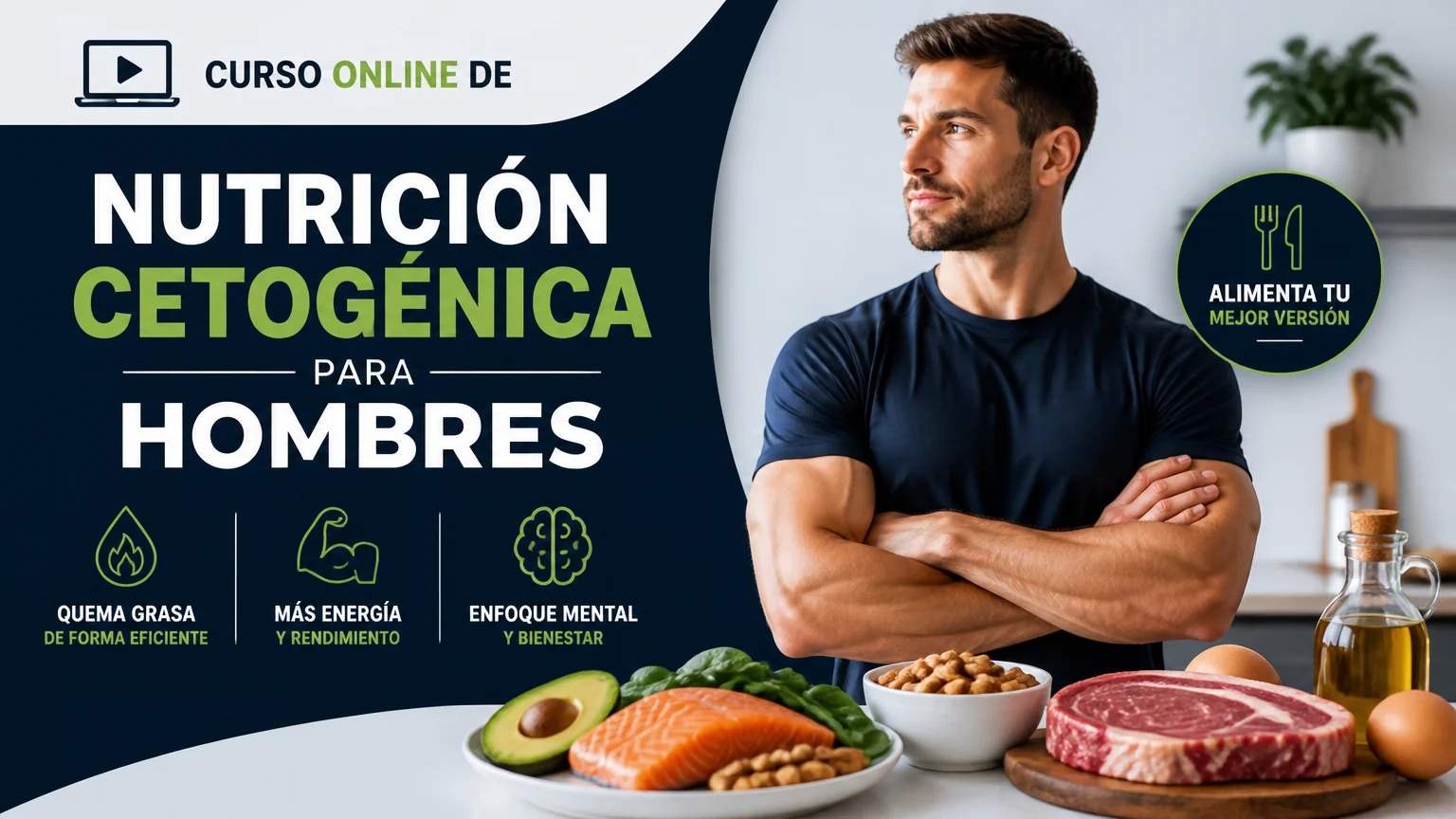 Curso online de nutrición cetogénica para hombres