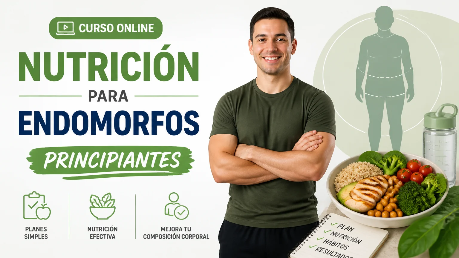 Curso online nutrición para endomorfos principiantes - dietas endomorfos