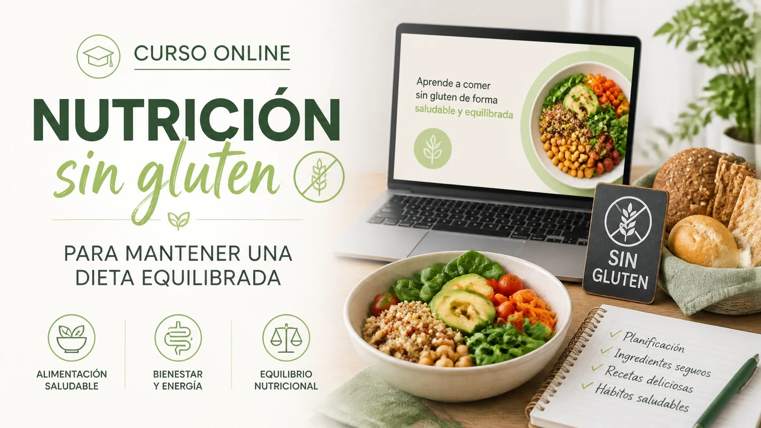 Curso online nutrición sin gluten para mantener una dieta equilibrada - nutricion celiaca