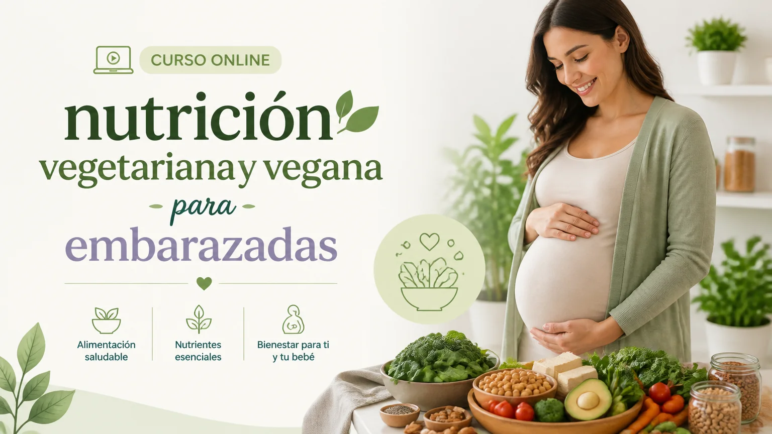 Curso online nutrición vegetariana y vegana para embarazadas