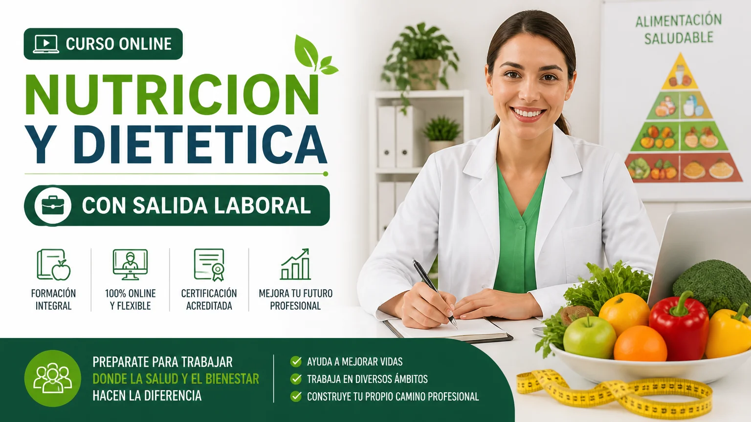 Curso online nutricion y dietetica con salida laboral