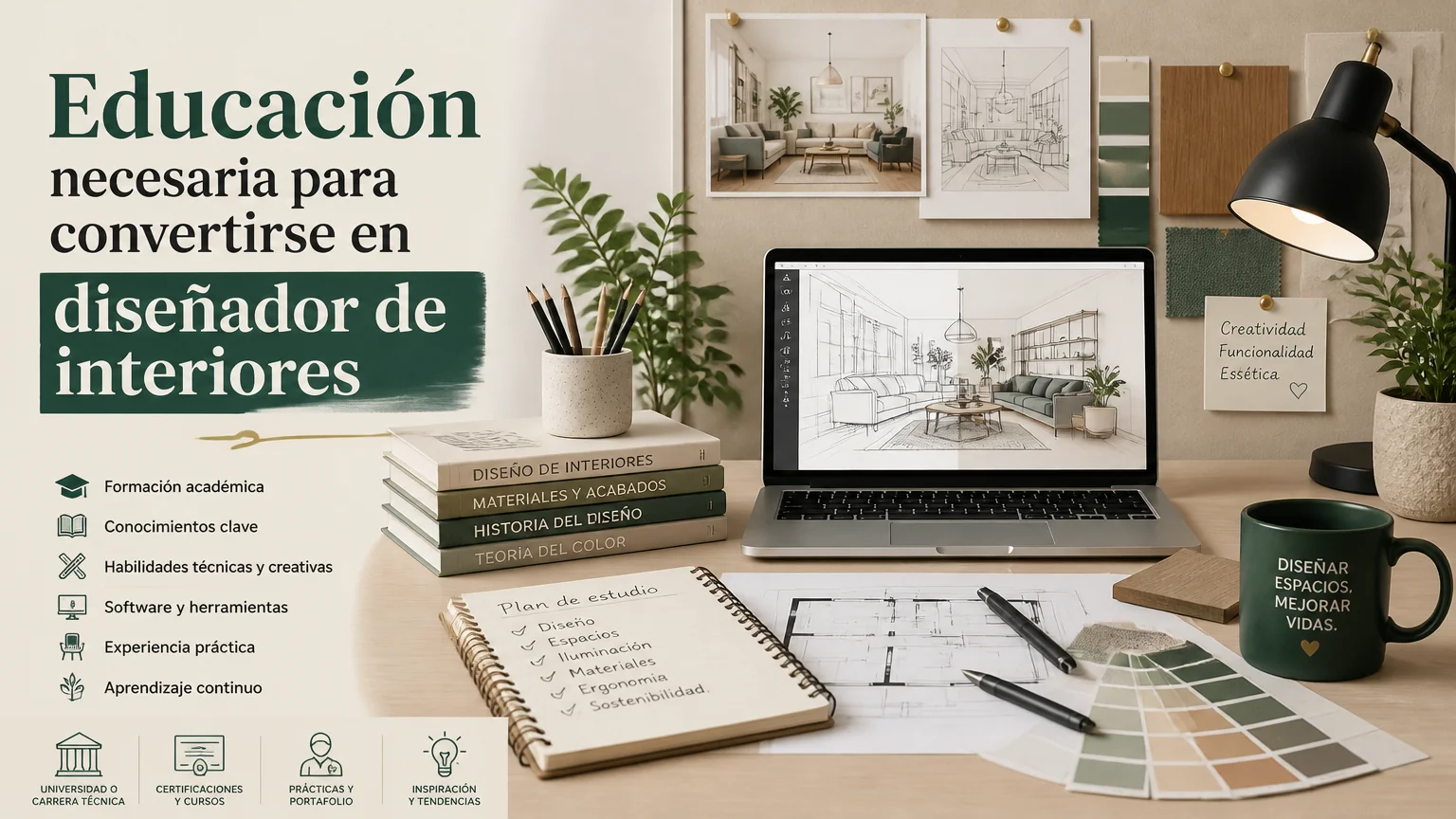Educación necesaria para convertirse en diseñador de interiores - decoracion interiores