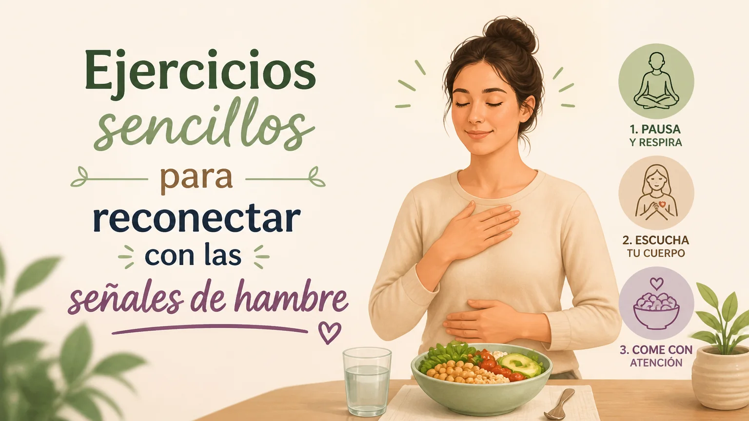 Ejercicios sencillos para reconectar con las señales de hambre - nutricion emocional