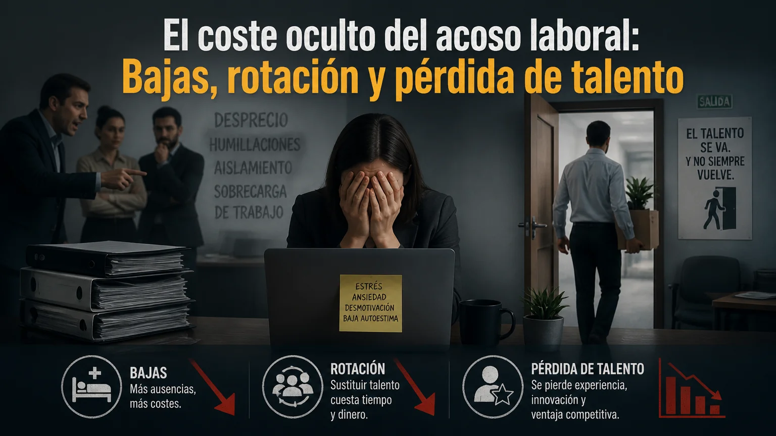 El coste oculto del acoso laboral: bajas, rotación y pérdida de talento - acoso sexual trabajo