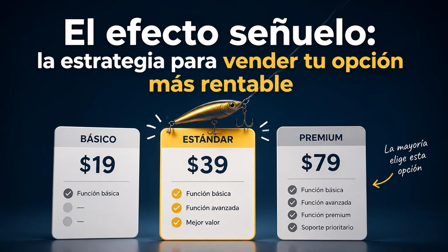 El efecto señuelo: la estrategia para vender tu opción más rentable - psicologia marketing