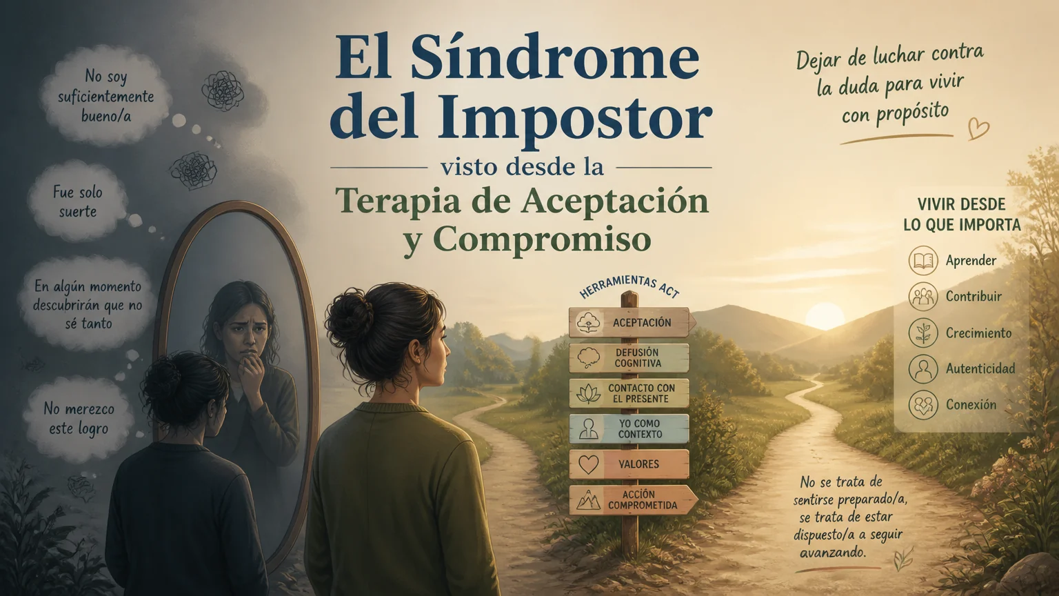 El síndrome del impostor visto desde la terapia de aceptación y compromiso