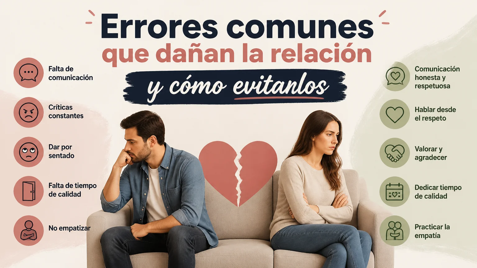 Errores comunes que dañan la relación y cómo evitarlos - mejora relacion pareja
