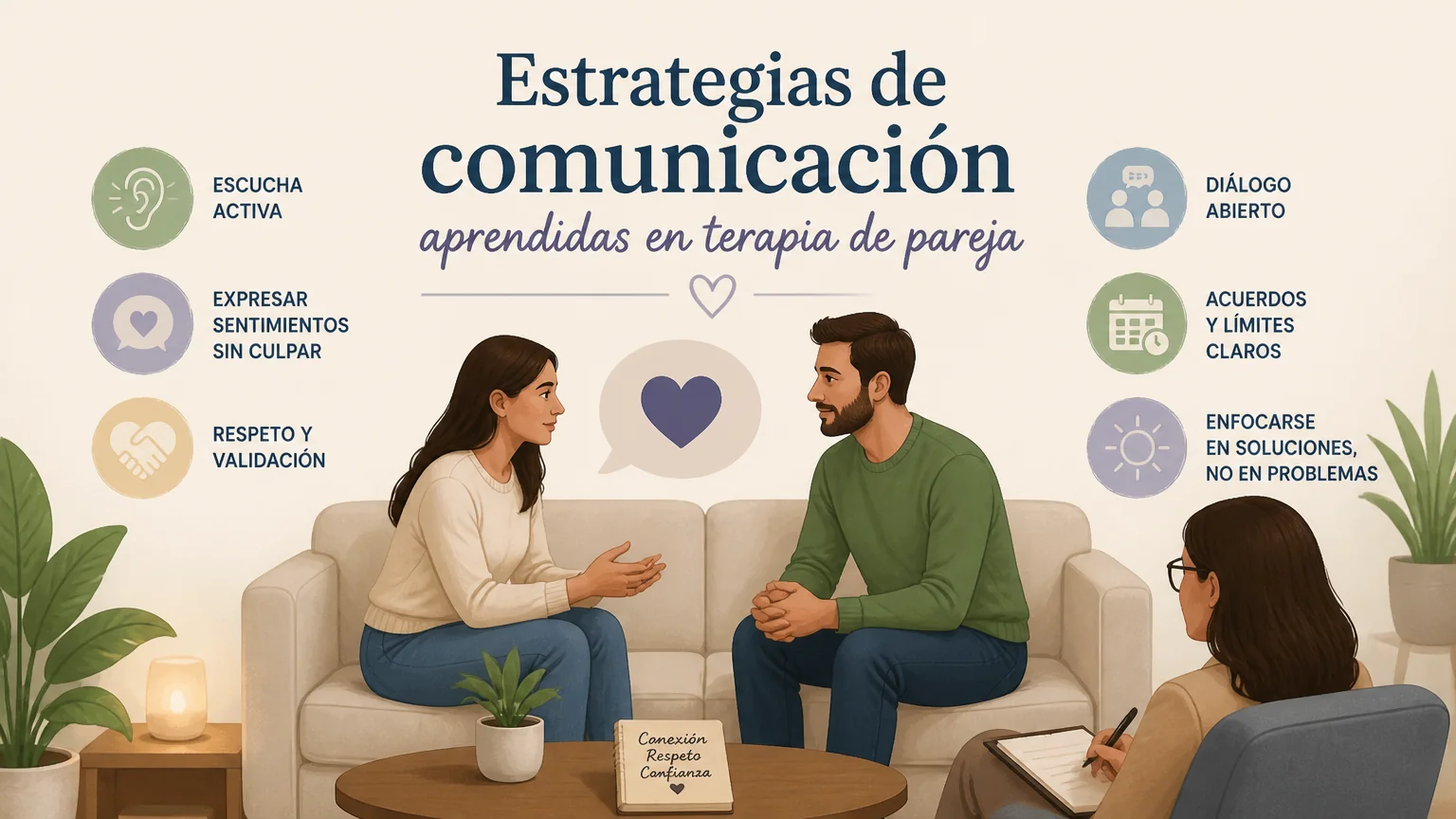 Estrategias de comunicación aprendidas en terapia de pareja - formacion terapia pareja