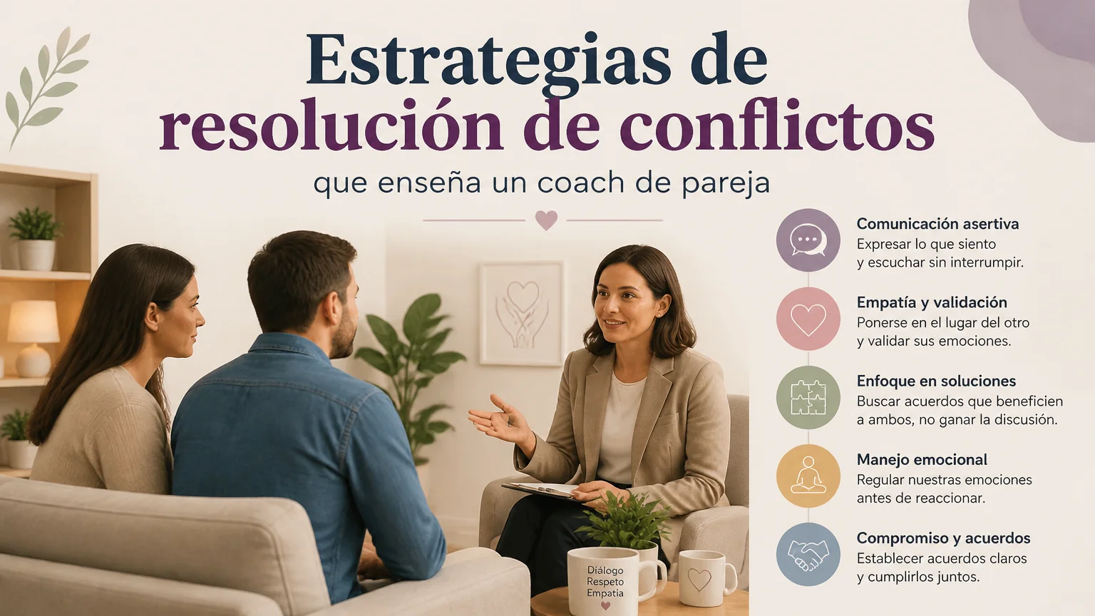 Estrategias de resolución de conflictos que enseña un coach de pareja
