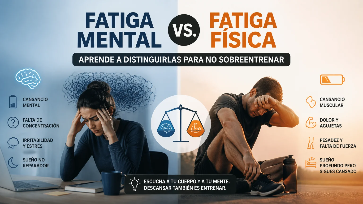 Fatiga mental vs. fatiga física: aprende a distinguirlas para no sobreentrenar - psicologia deportiva