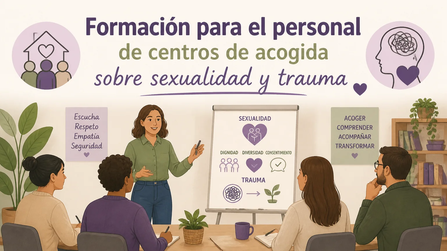 Formación para el personal de centros de acogida sobre sexualidad y trauma - sexualidad centro acogida