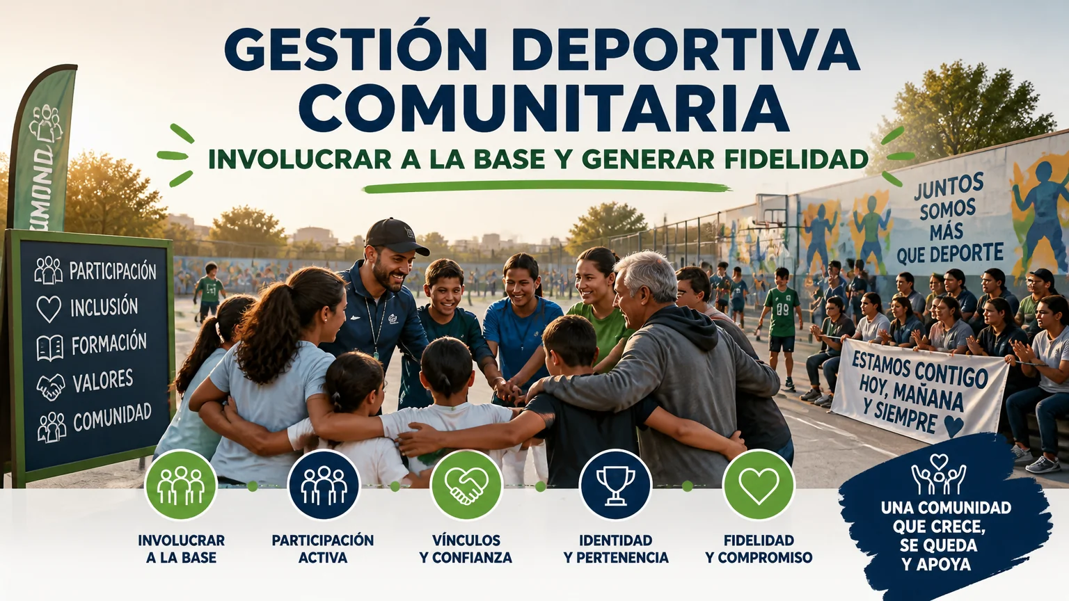 Gestión deportiva comunitaria involucrar a la base y generar fidelidad