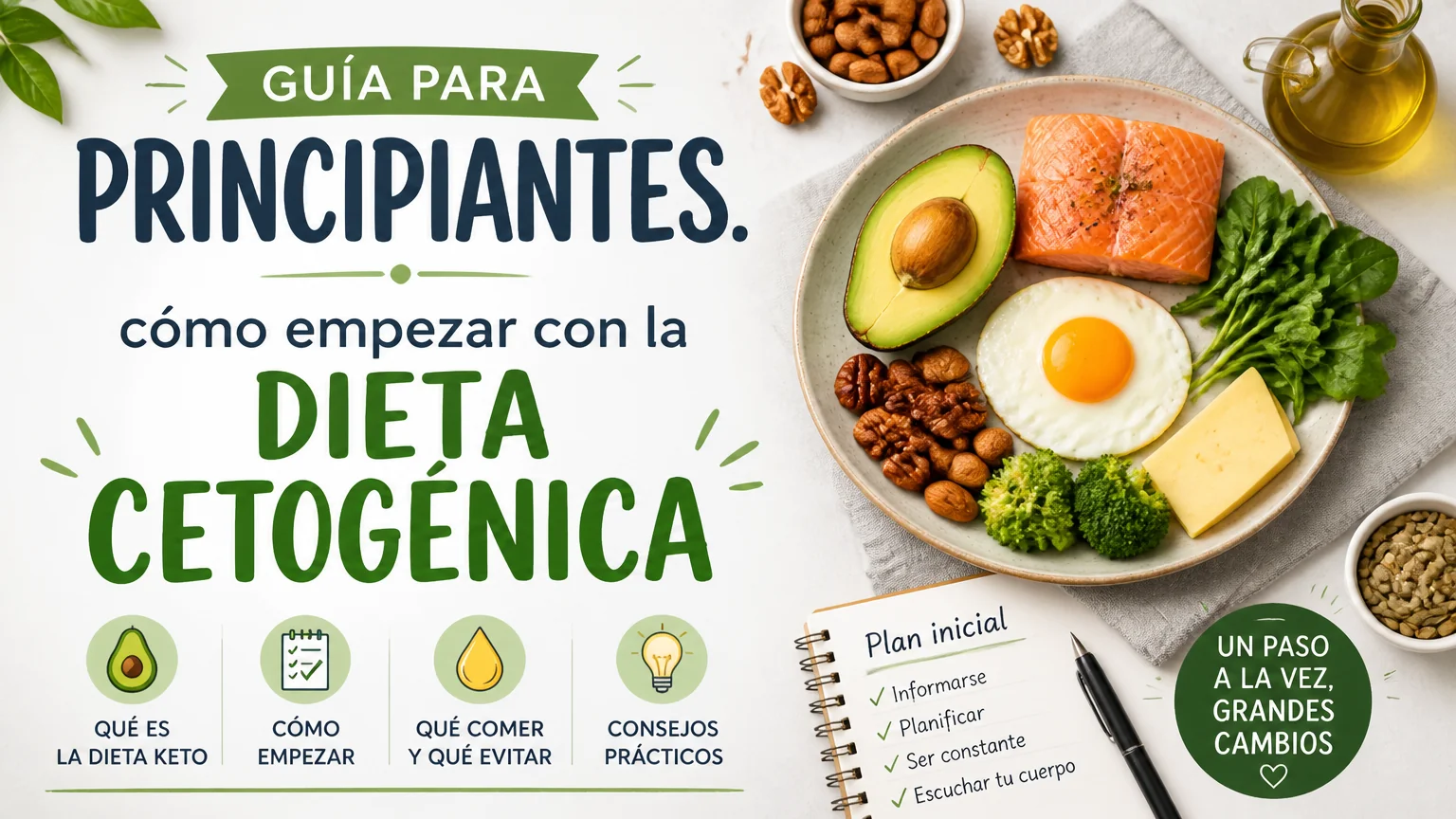 Guía para principiantes. cómo empezar con la dieta cetogénica - nutricion cetogenica