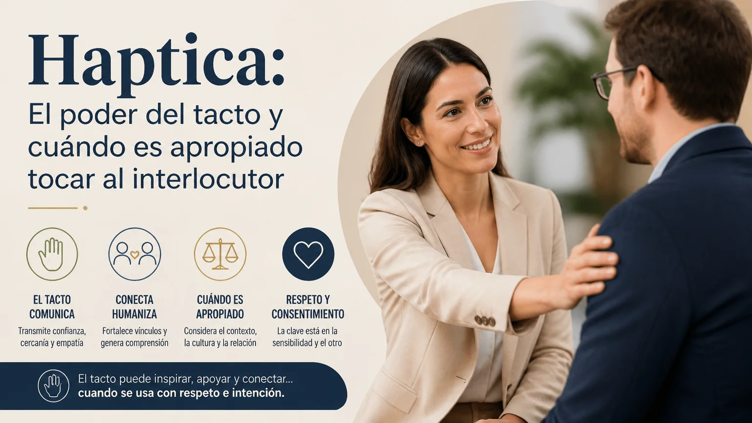 Haptica: el poder del tacto y cuándo es apropiado tocar al interlocutor