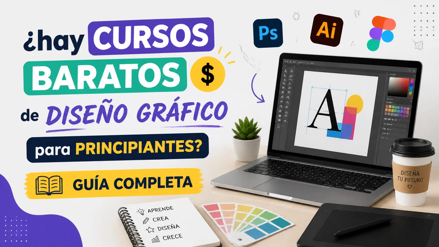 ¿hay cursos baratos de diseño gráfico para principiantes? guía completa -  cursos baratos