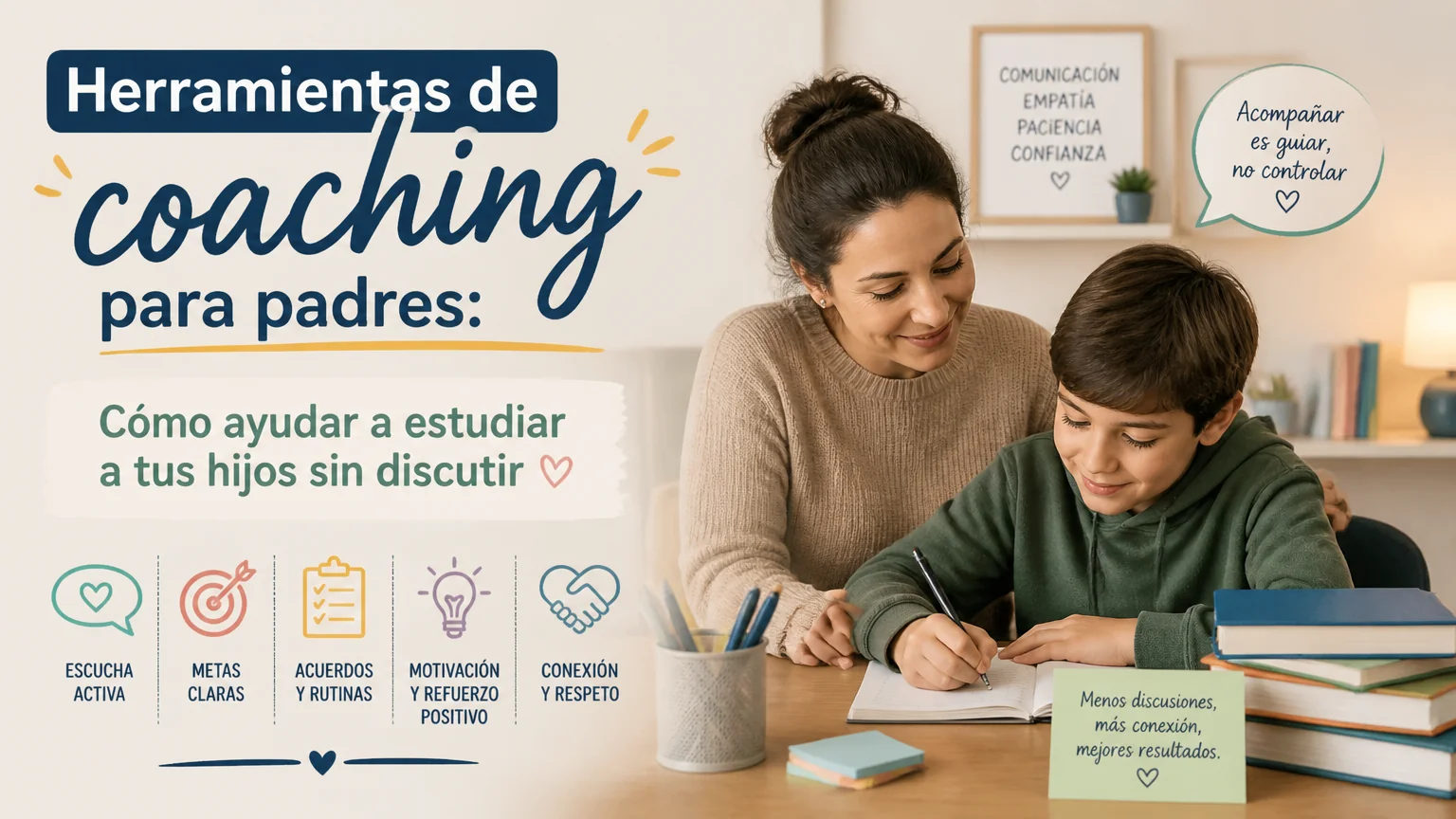 Herramientas de coaching para padres: cómo ayudar a estudiar a tus hijos sin discutir - coach educativo