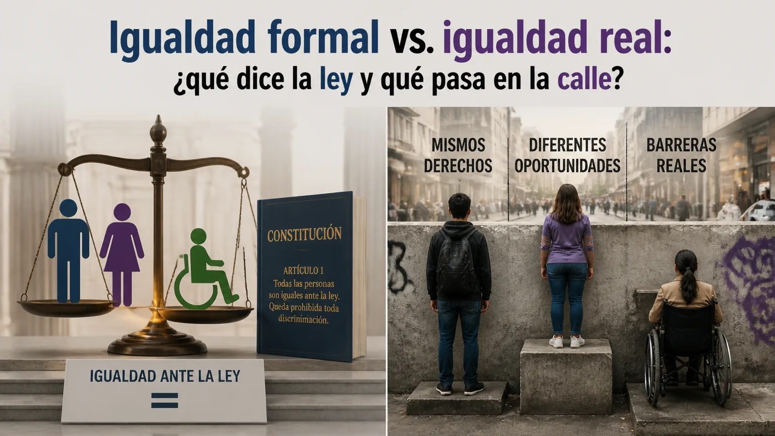 Igualdad formal vs. igualdad real: ¿qué dice la ley y qué pasa en la calle? - igualdad genero