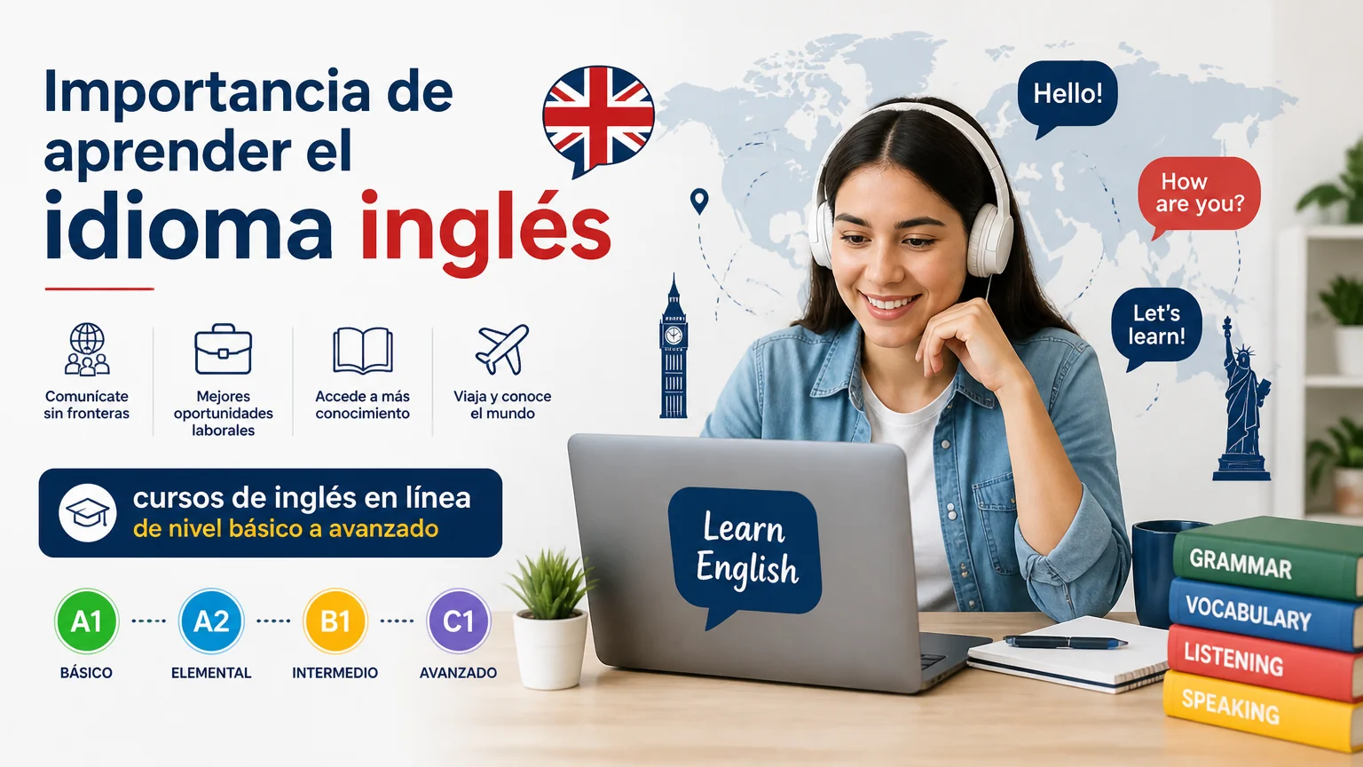 Importancia de aprender el idioma inglés | cursos de inglés en línea de nivel básico a avanzado - ingles avanzado
