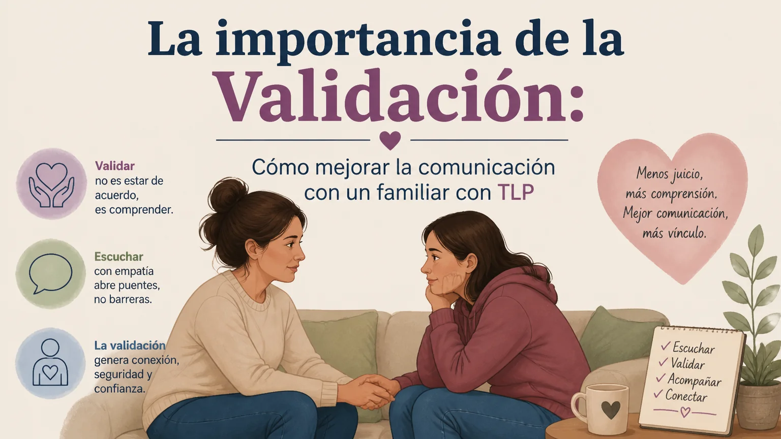 La importancia de la validación: cómo mejorar la comunicación con un familiar con tlp