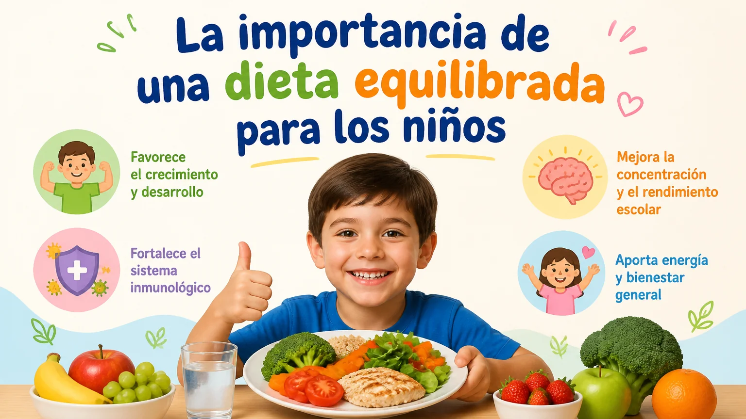 La importancia de una dieta equilibrada para los niños - nutricion infantil