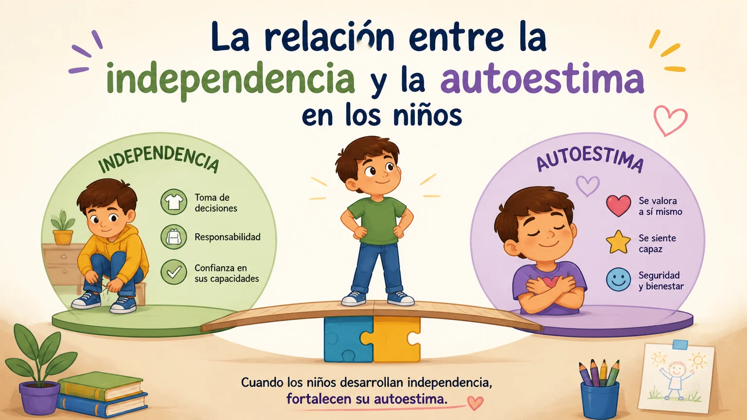 La relación entre la independencia y la autoestima en los niños