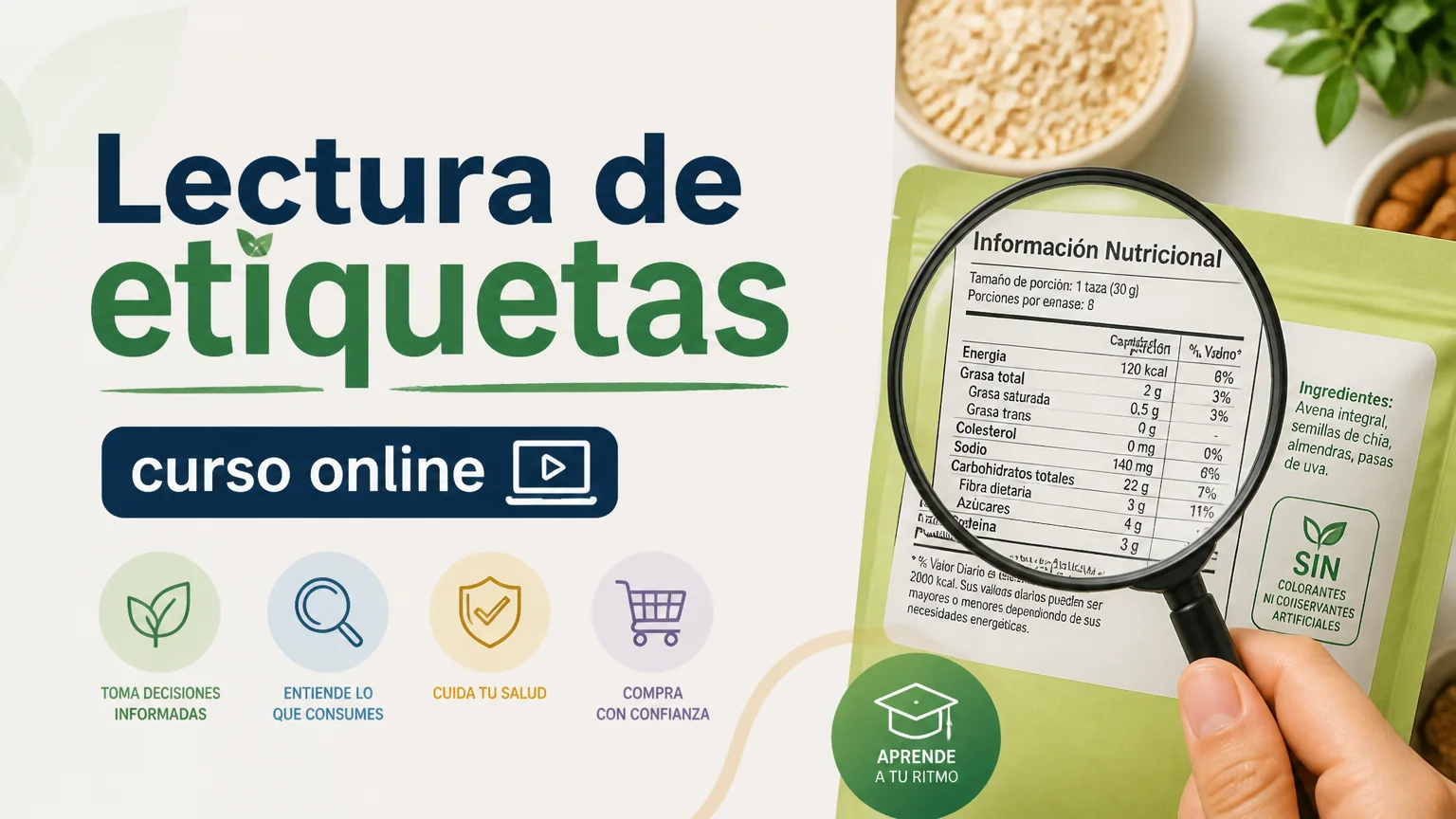 Lectura de etiquetas curso online - nutricion cetogenica