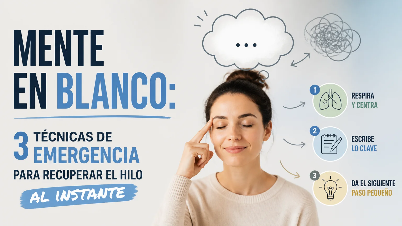 Mente en blanco: 3 técnicas de emergencia para recuperar el hilo al instante - superar miedo escenico