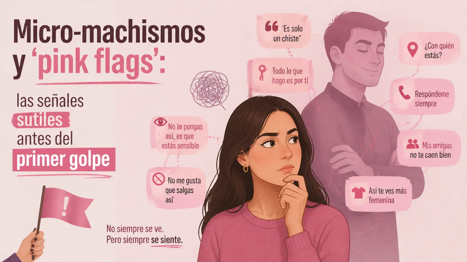 Micro-machismos y 'pink flags': las señales sutiles antes del primer golpe - violencia domestica familiar